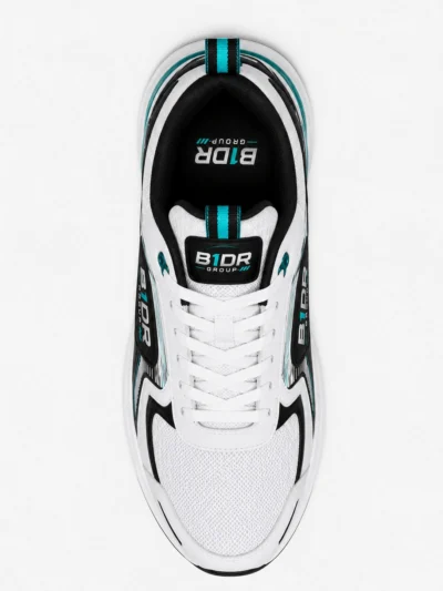 b1dr aeropulse white black aqua running shoes top view img