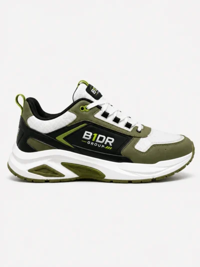 b1dr olive green white sneakers right side