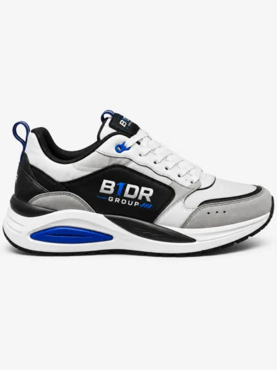 b1dr velocity edge white blue sneakers right side