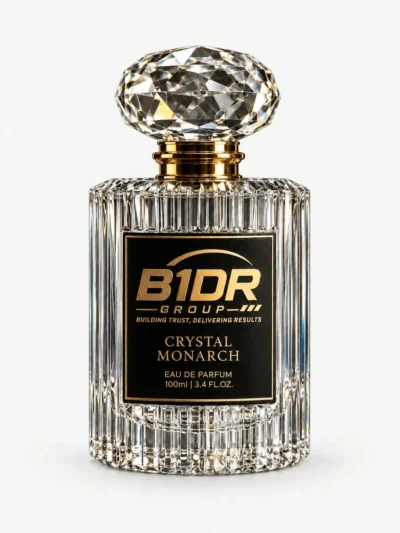 B1DR Group Crystal Monarch Eau de Parfum 100ml crystal perfume bottle