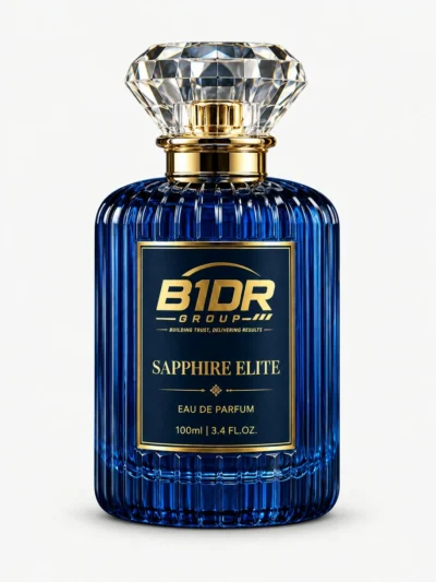 B1DR Group Sapphire Elite Eau de Parfum 100ml blue perfume bottle