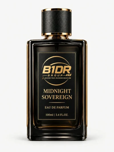B1DR Group Midnight Sovereign Eau de Parfum 100ml black perfume bottle