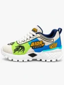 b1dr mens sports running shoes green blue side profile