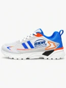 bidr mens white blue sports running shoes side view